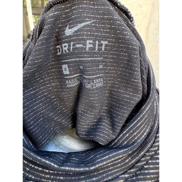 NWT Nike Pro Warm Dri-Fit Black Silver Slim Fit Long Sleeve Athletic Shirt SZ M - Picture 3 of 13